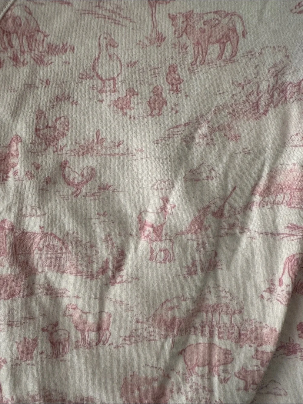 Janie and Jack Cream and Pink Toile Wrap-Front